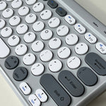 Bluetooth & Wireless Keyboard (Pairing to 3 Devices) - Gray