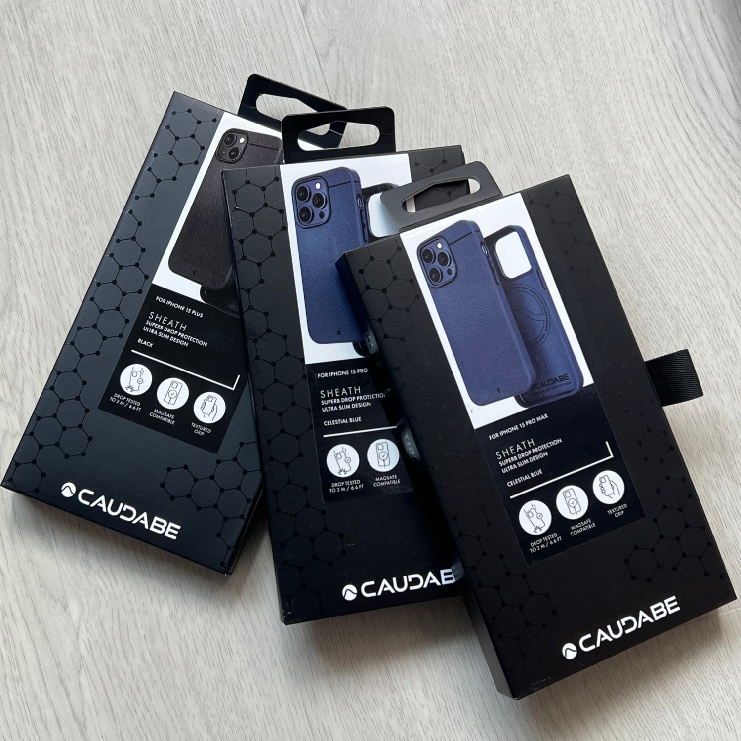 CAUDABE Shealth Case for iPhone 15 Plus, 15 Pro & 15 Pro Max