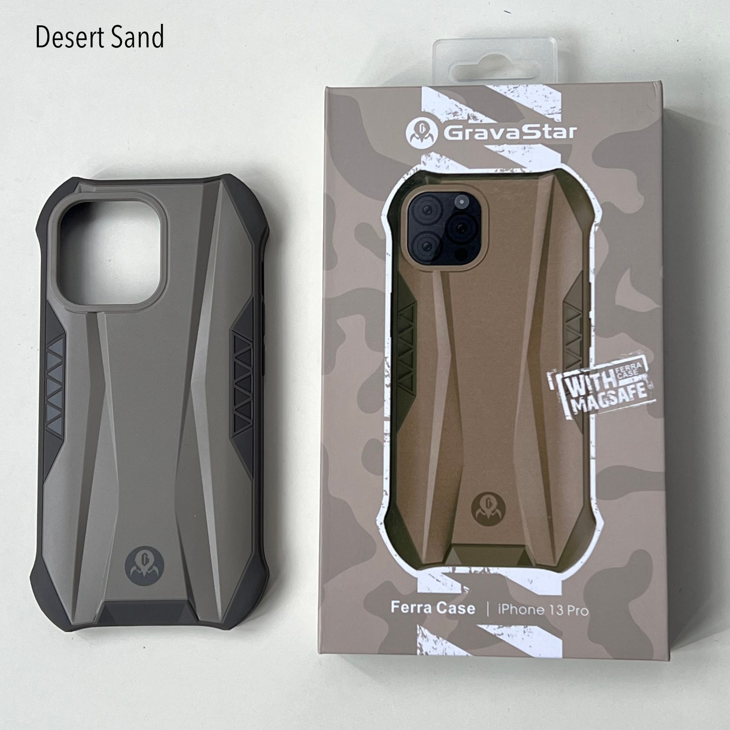 Gravastar MagSafe Ferra Case for iPhone 13 & 13 Pro (Desert Sand)