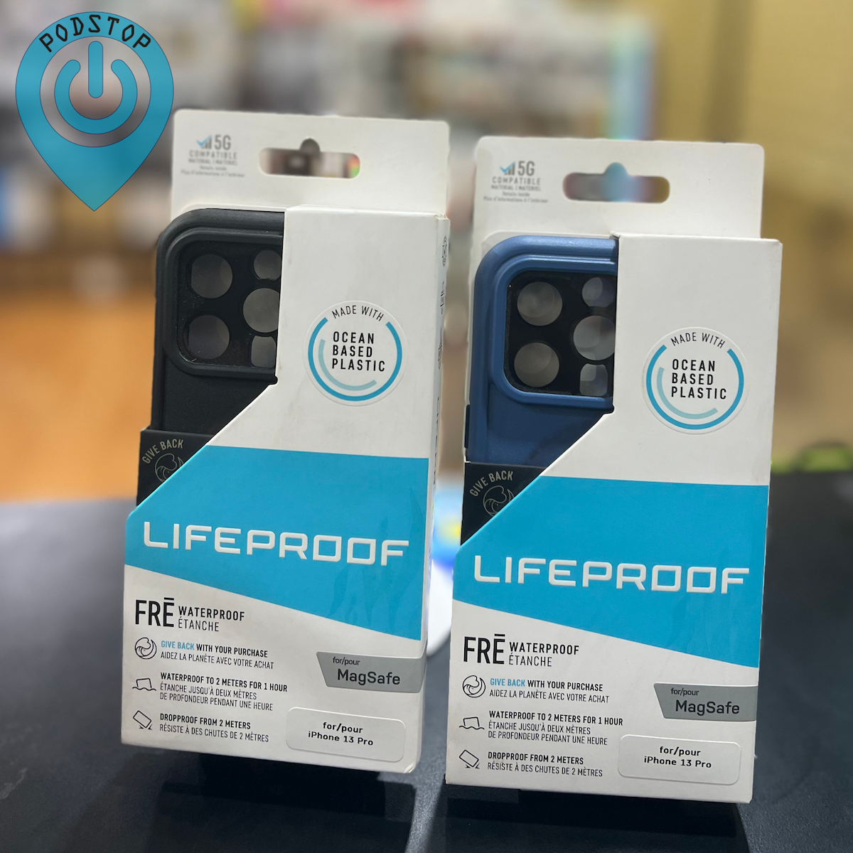 LIFEPROOF FRĒ Waterproof Case for iPhone 13 Pro (Blue / Black)