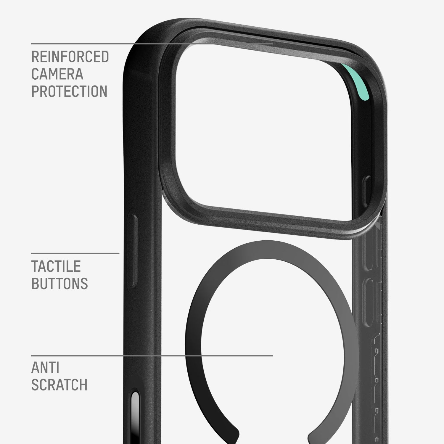MOUS Clarity Case with Black MagSafe for iPhone 17 Pro & 17 Pro Max