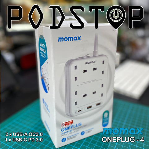 Momax OnePLUG 4-Output PD20W Extension Cord (2 Colors)