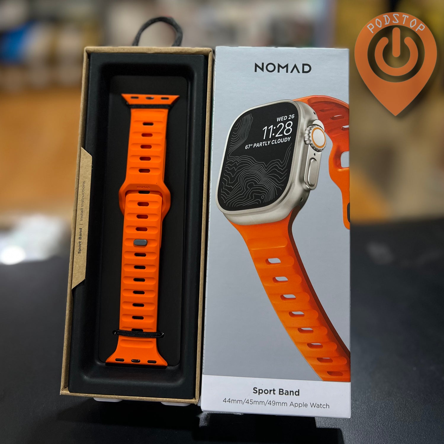 Nomad Sport Band for Apple Watch 42/44/45/49mm (Orange)