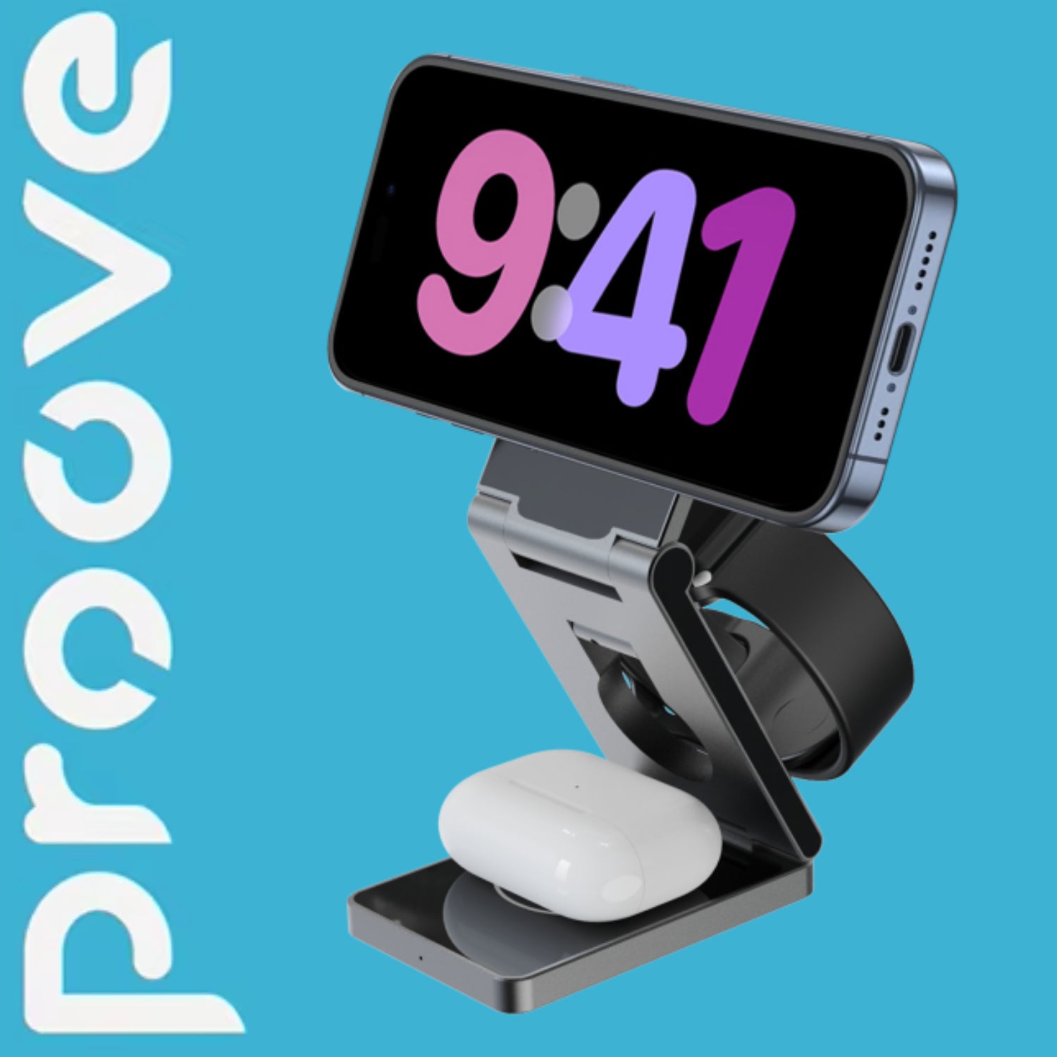 PROOVE 3-in-1 15W Wireless Foldable Charger