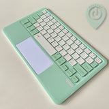 Ultra Thin Backlit Bluetooth Keyboard with TouchPad (Pairing 3 Devices) Mint