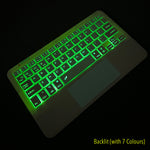 Ultra Thin Backlit Bluetooth Keyboard with TouchPad (Pairing 3 Devices) Pink