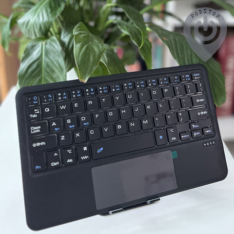 Ultra Thin Bluetooth Keyboard with TouchPad (Pairing 3 Devices) Black