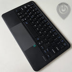 Ultra Thin Bluetooth Keyboard with TouchPad (Pairing 3 Devices) Black