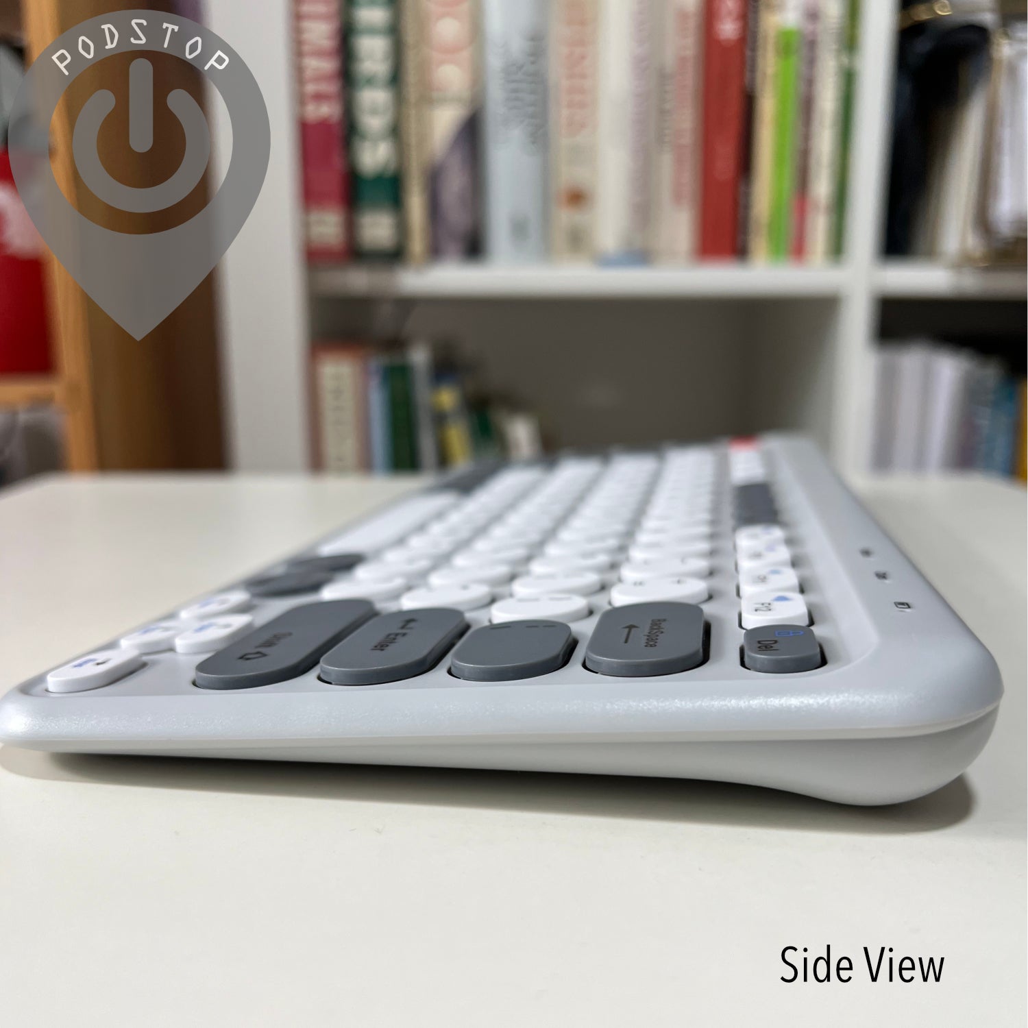 Bluetooth & Wireless Keyboard (Pairing to 3 Devices) - Gray