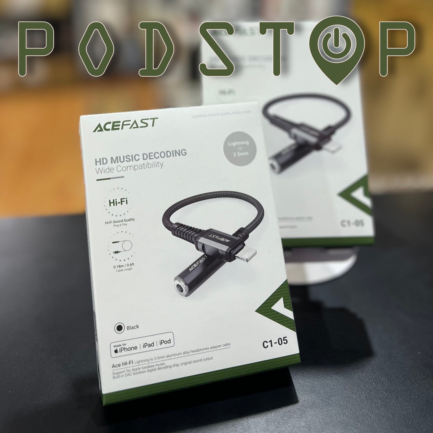 ACEFAST Lightning to 3.5mm Jack Music Decoder (MFI)