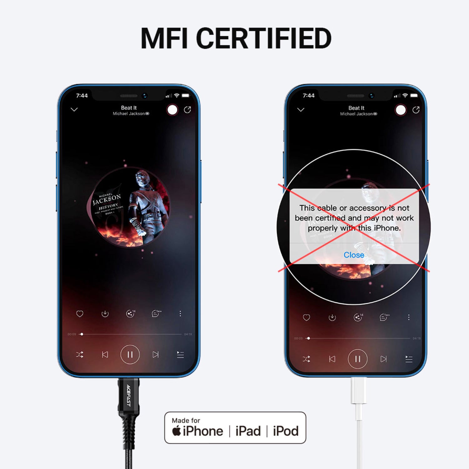 ACEFAST Lightning to 3.5mm Jack Music Decoder (MFI)
