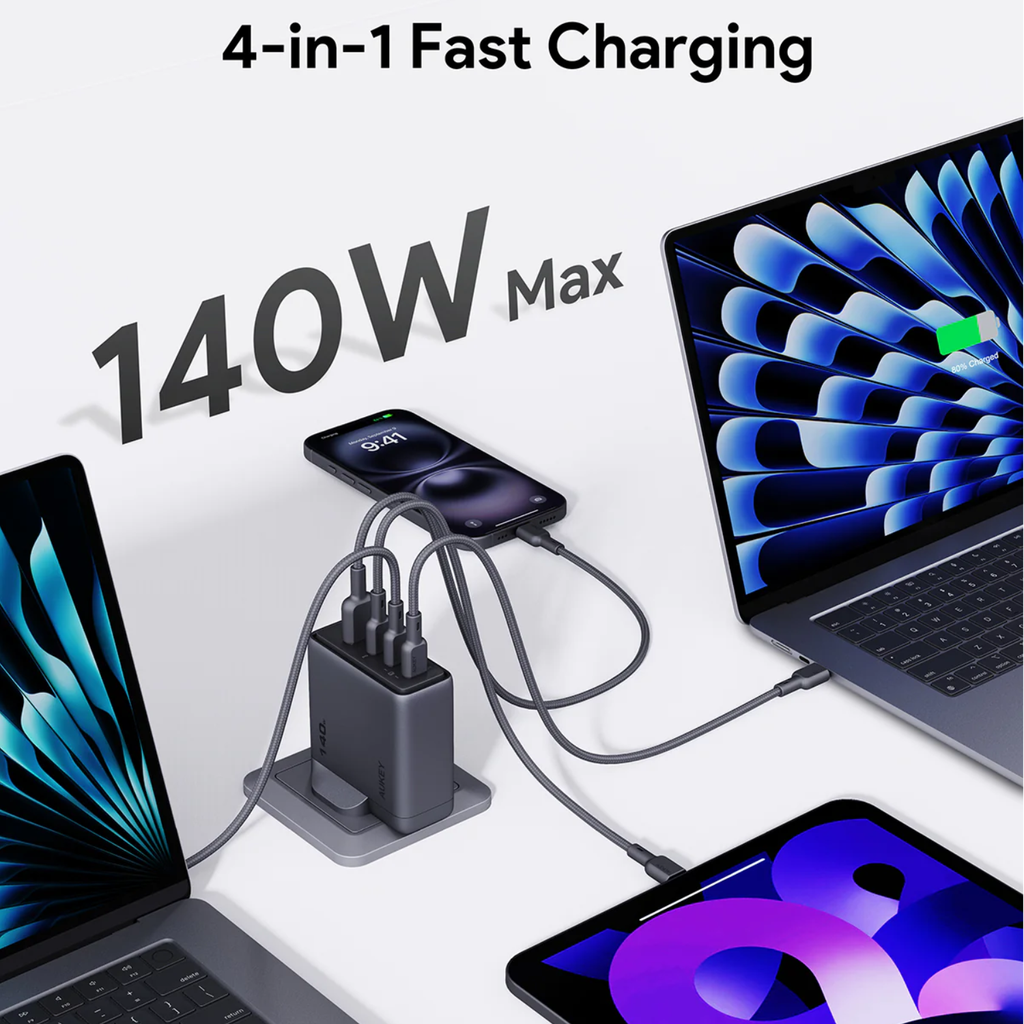 AUKEY Comet Mix 4 140W Wall Charger (2 Years Warranty)