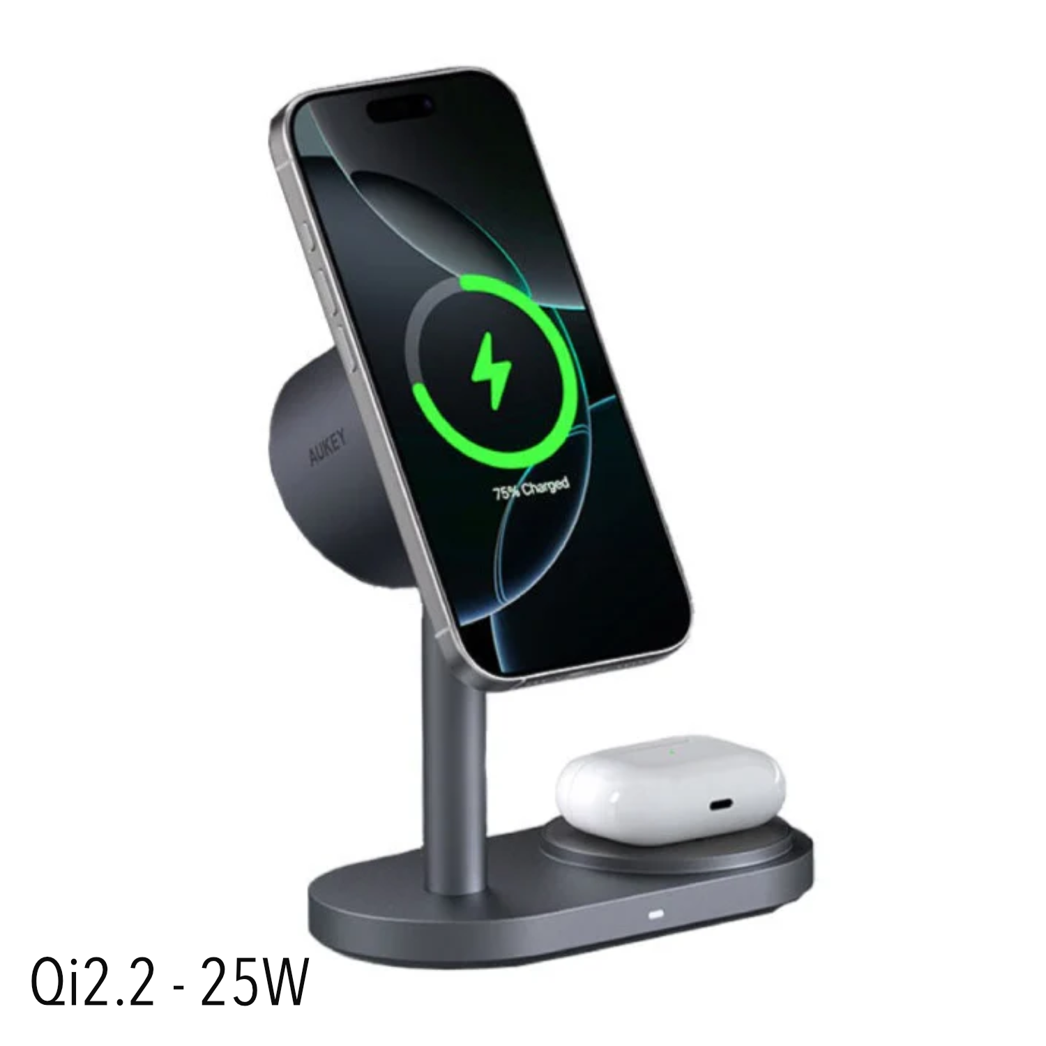 AUKEY MagFusion 2X 2 in 1 Qi 2.2 25W Wireless Fast Charger