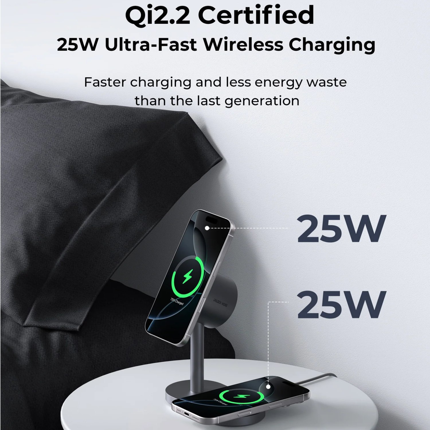 AUKEY MagFusion 2X 2 in 1 Qi 2.2 25W Wireless Fast Charger