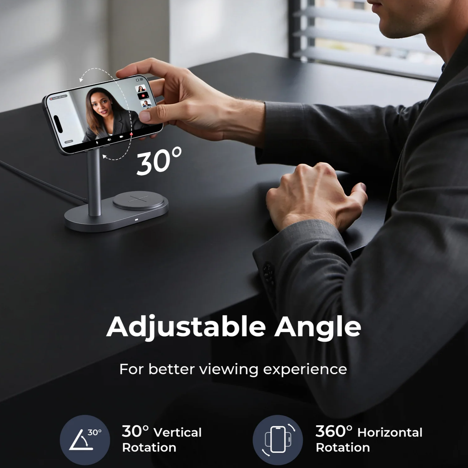 AUKEY MagFusion 2X 2 in 1 Qi 2.2 25W Wireless Fast Charger