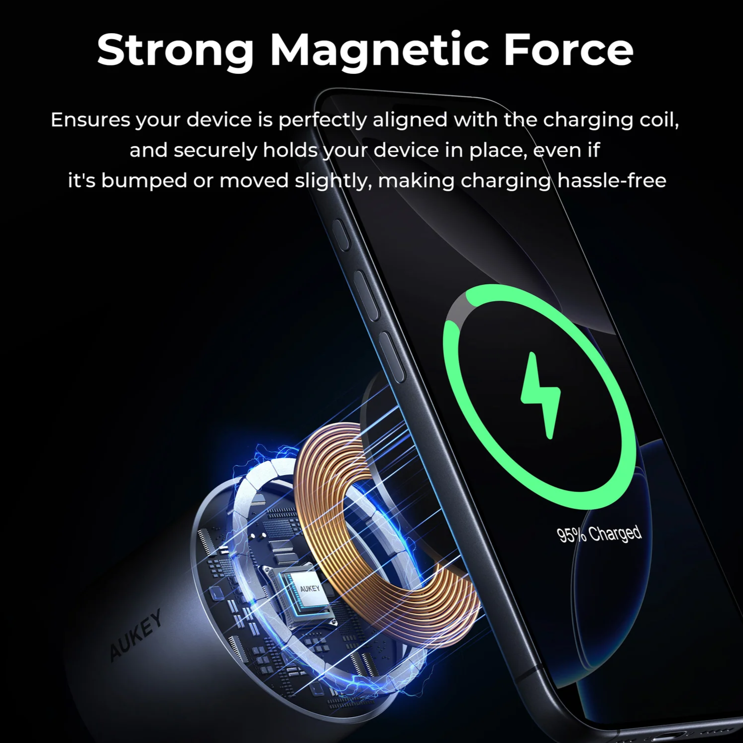 AUKEY MagFusion 2X 2 in 1 Qi 2.2 25W Wireless Fast Charger