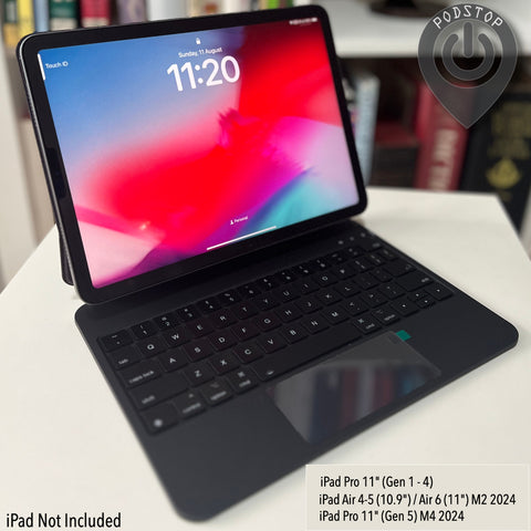 [NEW MODEL] BT Backlit Touchpad Magic Keyboard for iPad Pro 11" (Gen 1/2/3/4), iPad Air 4/5 (10.9") Air 11" M2 2024, M3