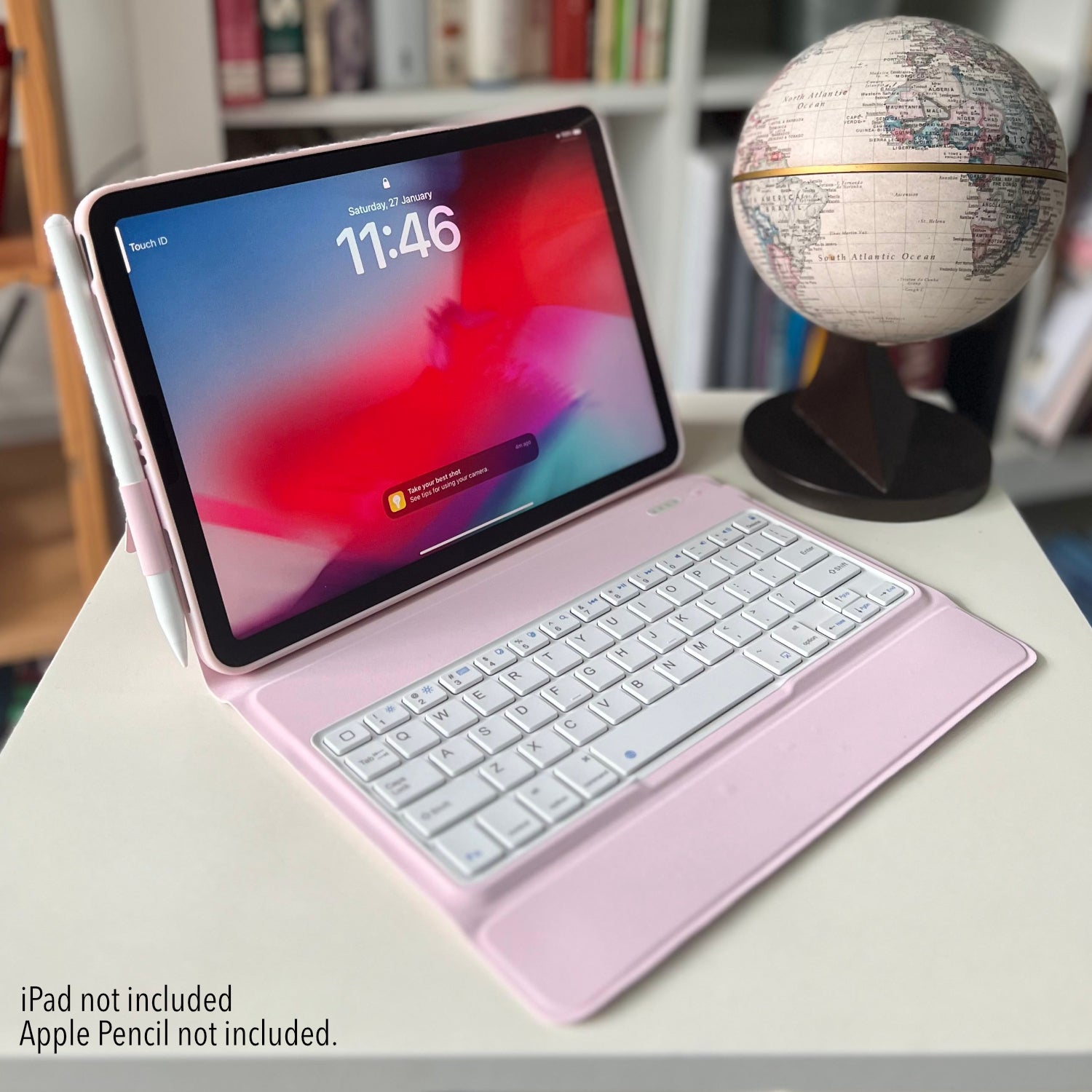 Bluetooth Keyboard Case for iPad Pro 11" (Gen 1-4) iPad Air 4 & 5 (Rose)