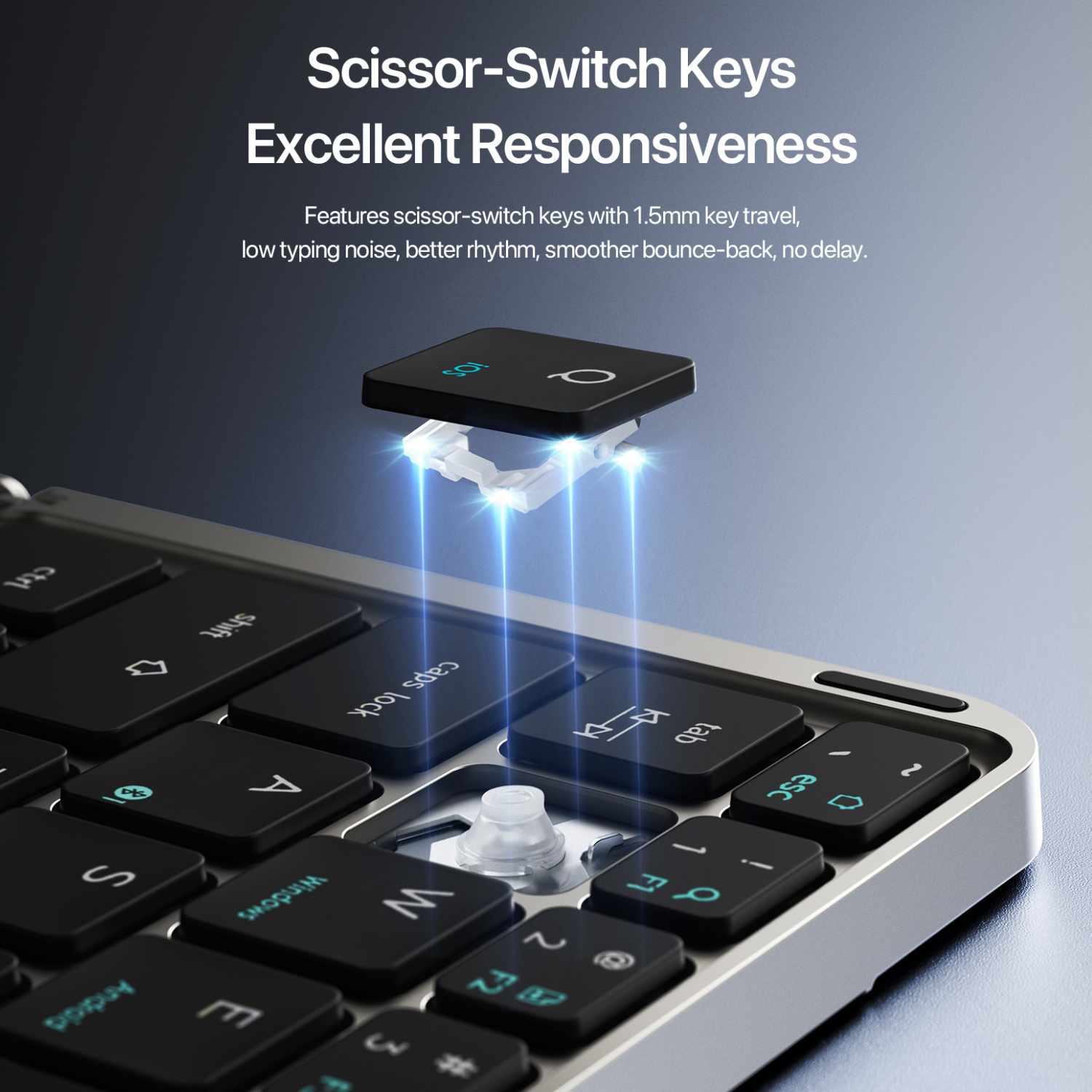 DUX DUCIS Bi-Fold Wireless Keyboard with Stand