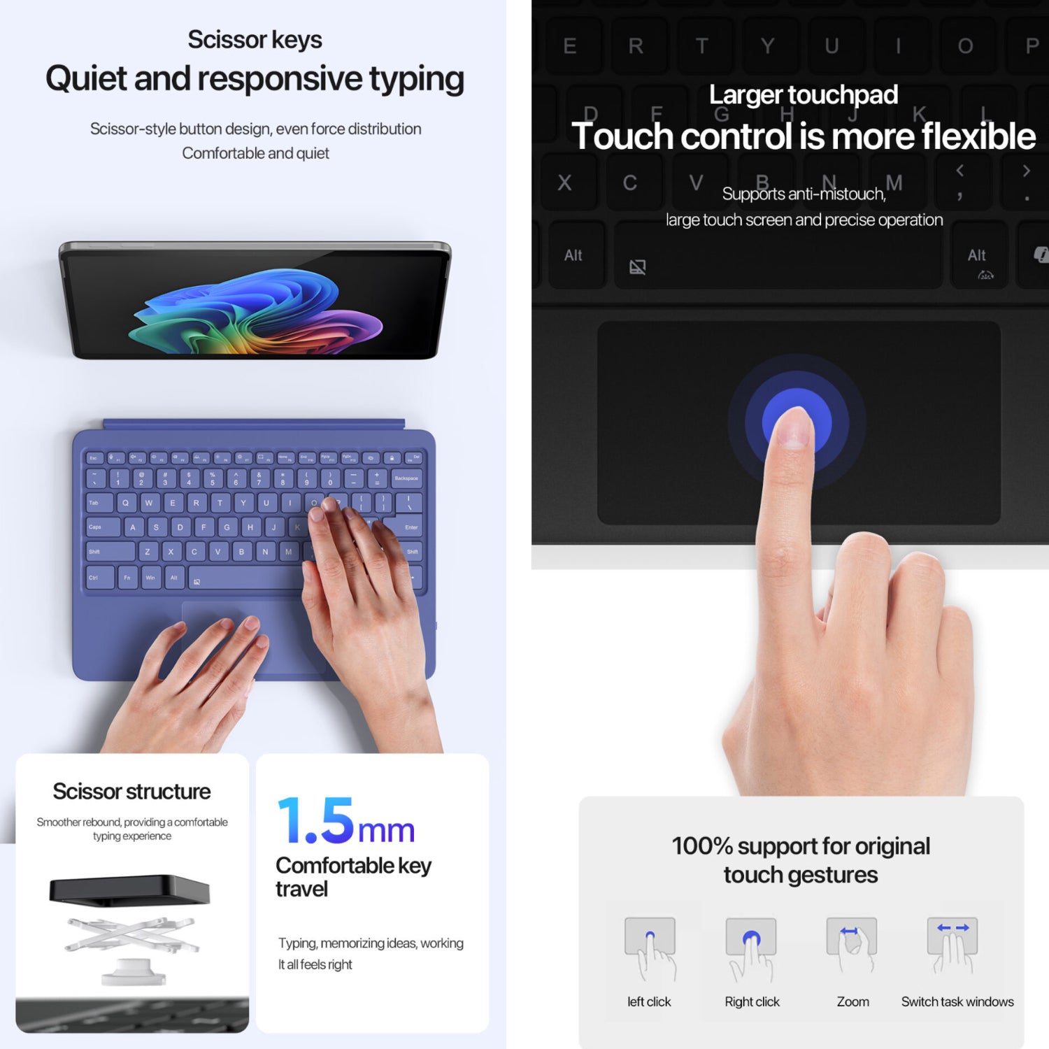 DUX DUCIS Bluetooth Keyboard for Surface Pro 12