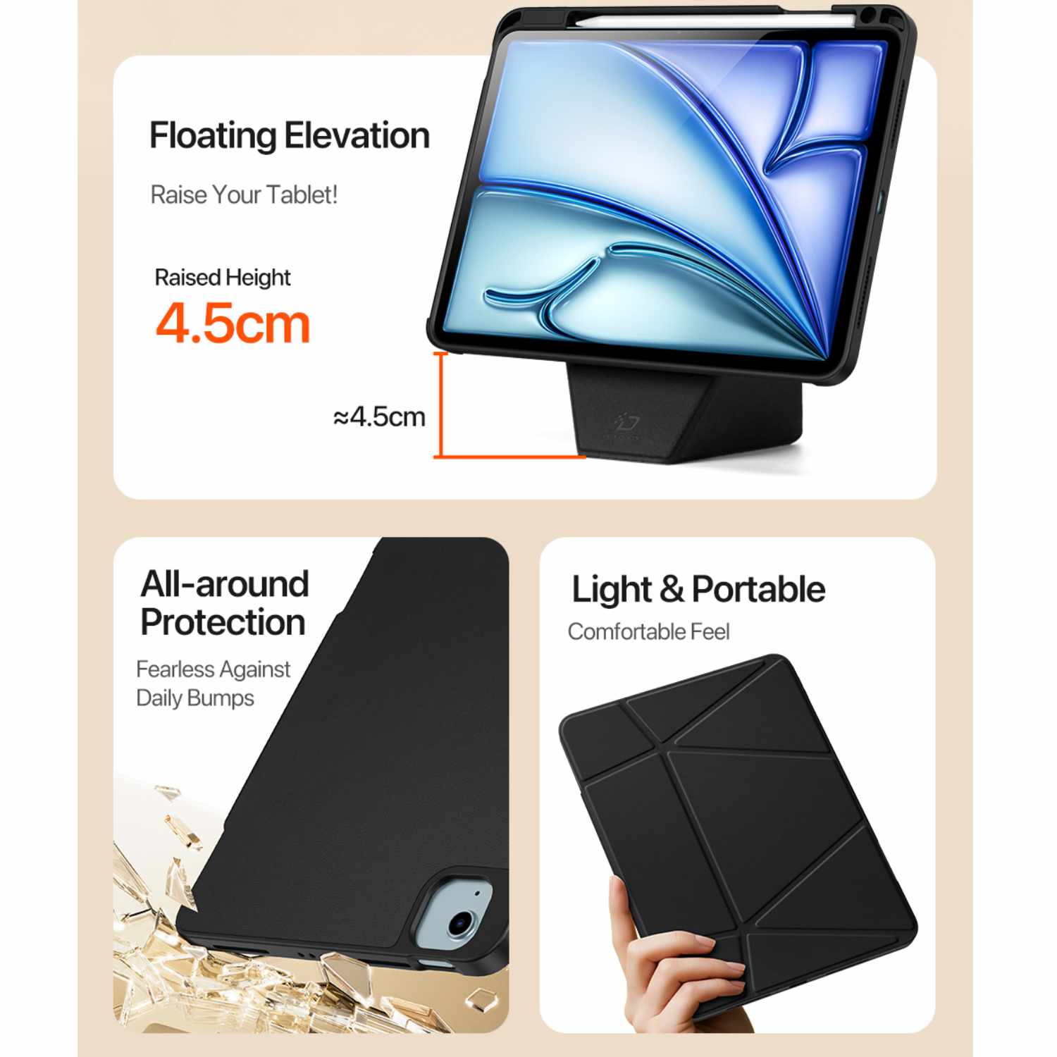 DUX DUCIS VERS Case for iPad Air & iPad Pro (10.9", 11", 12.9", 13")