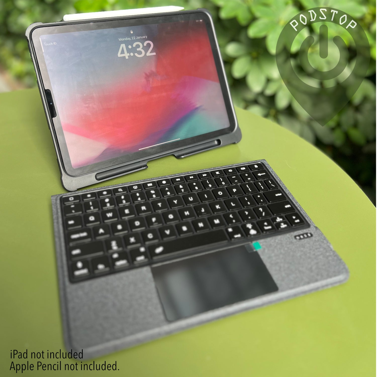 Detachable Backlit Bluetooth Keyboard with TouchPad for iPad Gen 10 (10.9")