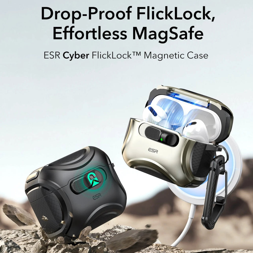 ESR Flicklock Cyber Magnetic Airpods Pro 3 Case (3 Colours)