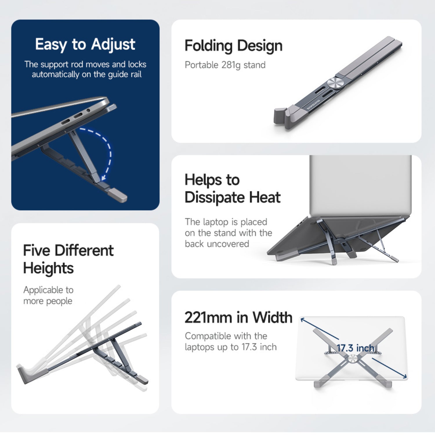 Foldable X Aluminium Laptop Stand