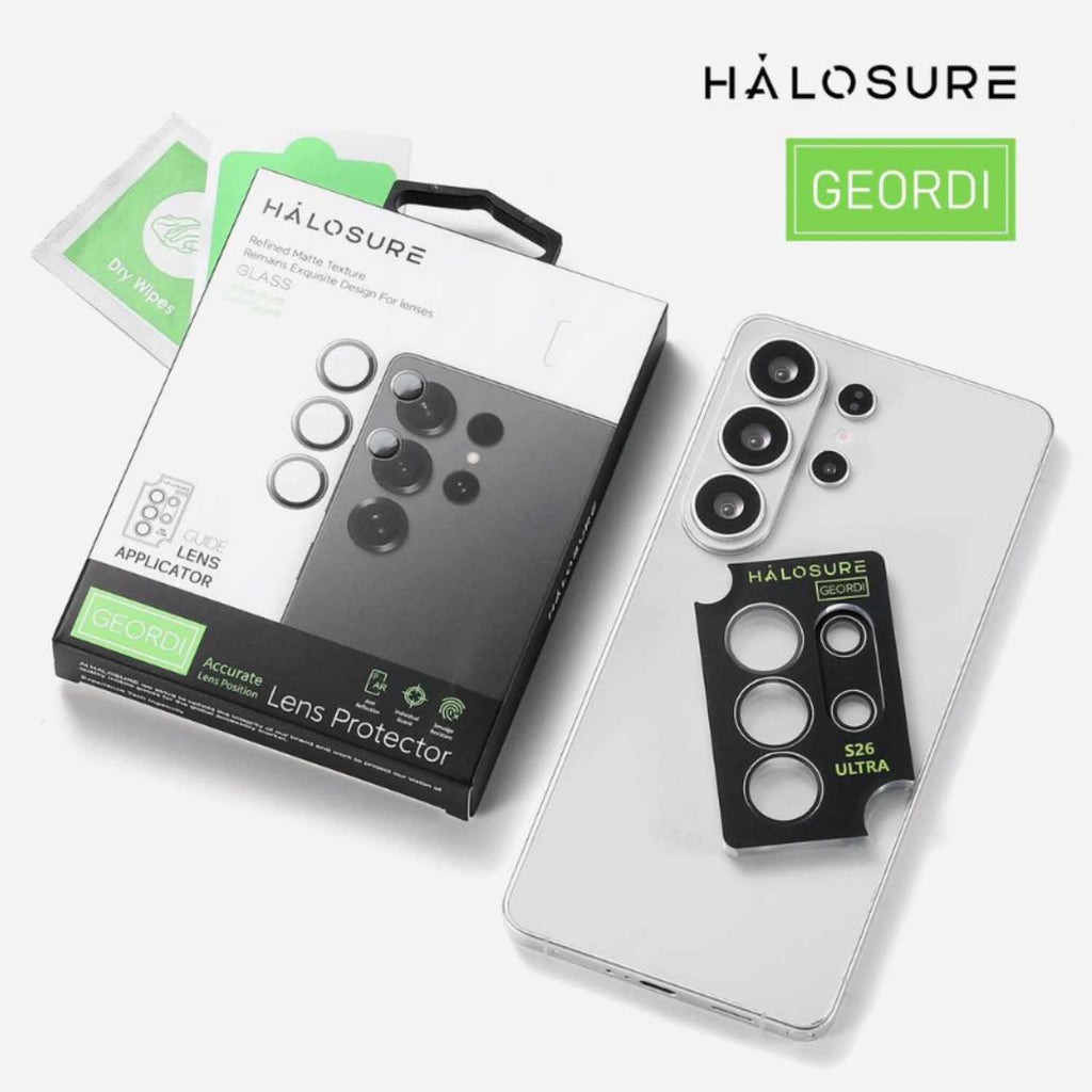 HALOSURE Geordi Camera Protection for S26 Ultra (Silver/Black)