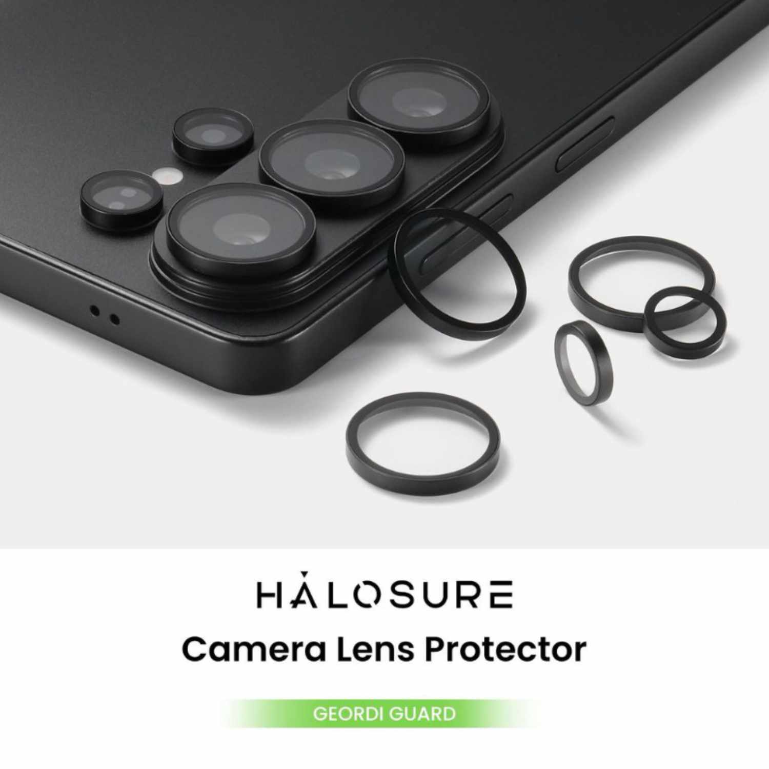 HALOSURE Geordi Camera Protection for S26 Ultra (Silver/Black)