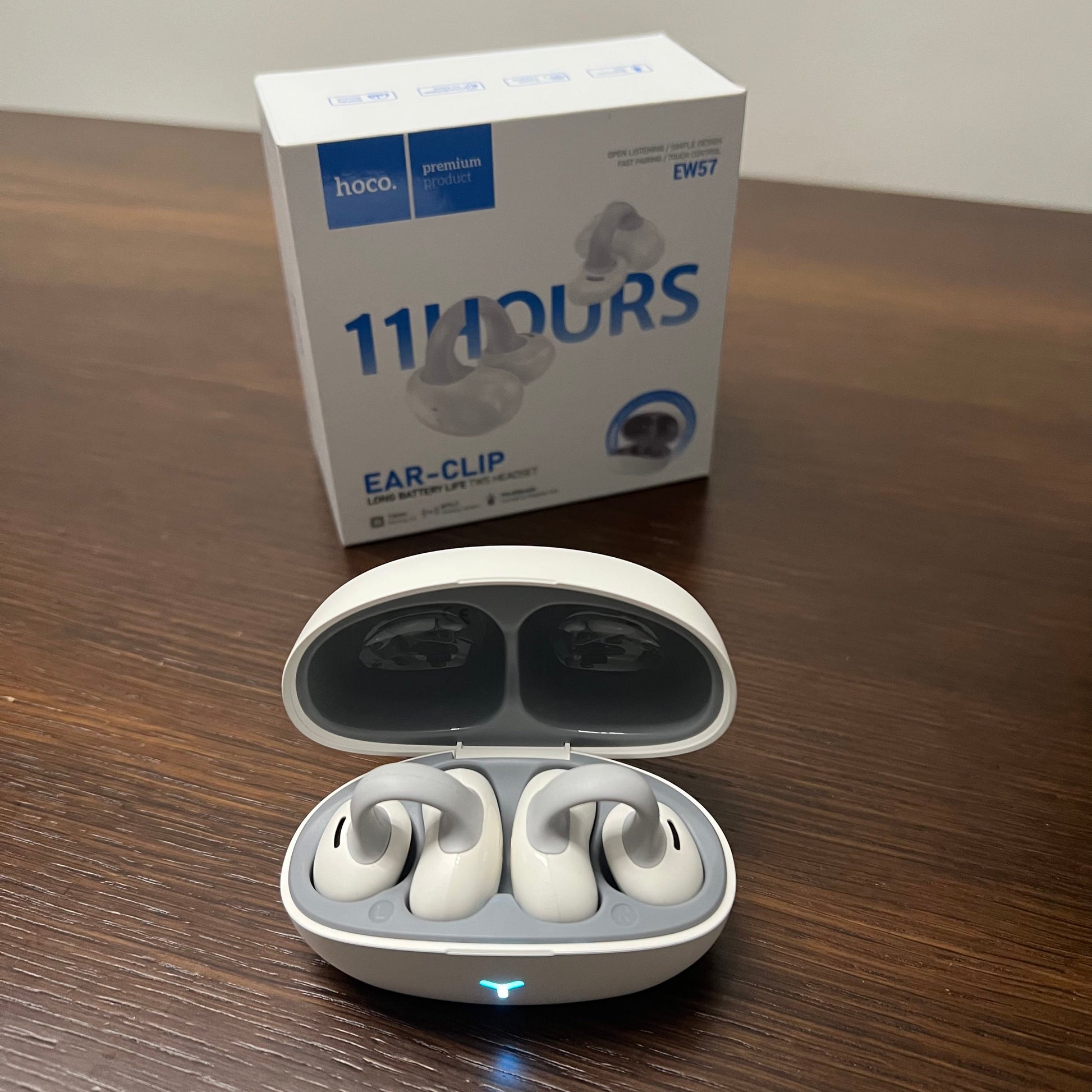 HOCO Clip-On TWS Earphones (White)