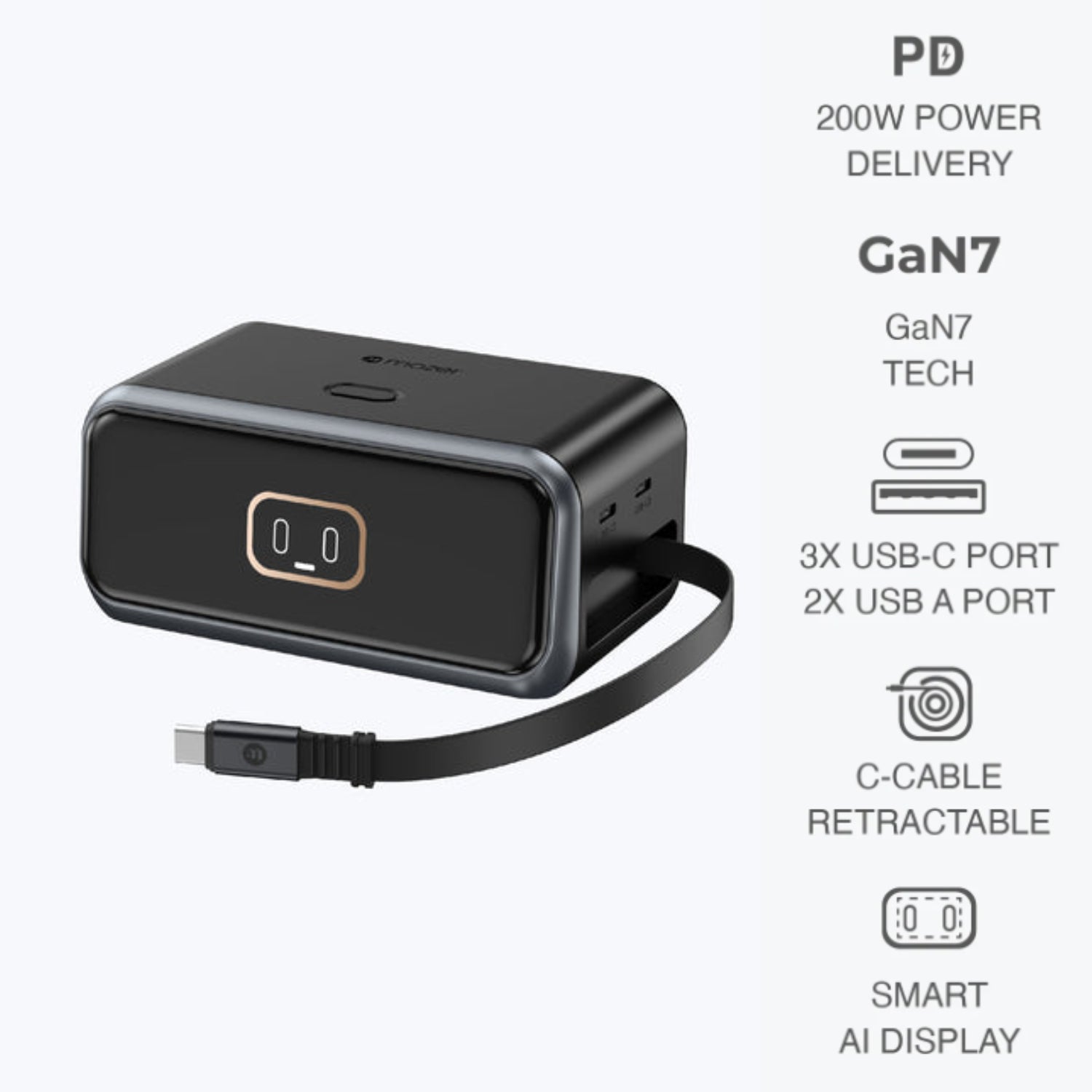 MAZER 200W PrestigeGaN Ai Desktop Charger