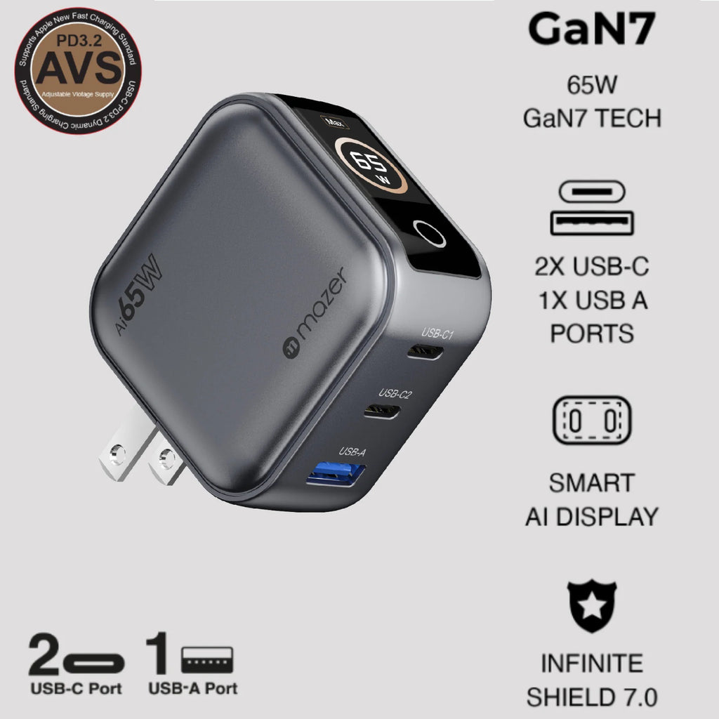 MAZER 65W Ai Prestige GaN Adapter