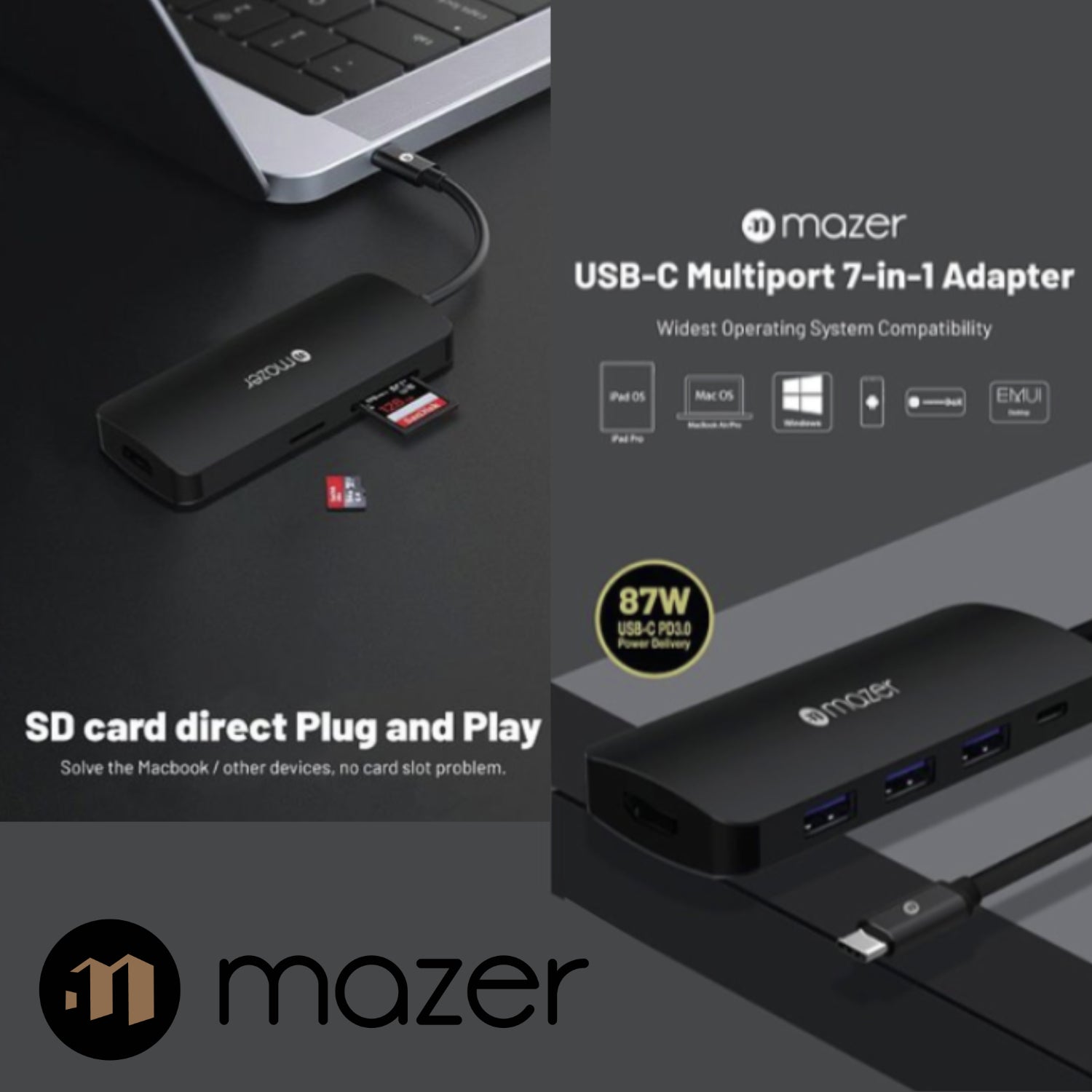 Mazer Infinite.Multimedia Pro Hub 7-in-1
