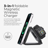 MAZER Mag.Trifold Magnetic 3 in 1 Foldable Charger for iPhone, AirPods & Apple Watch