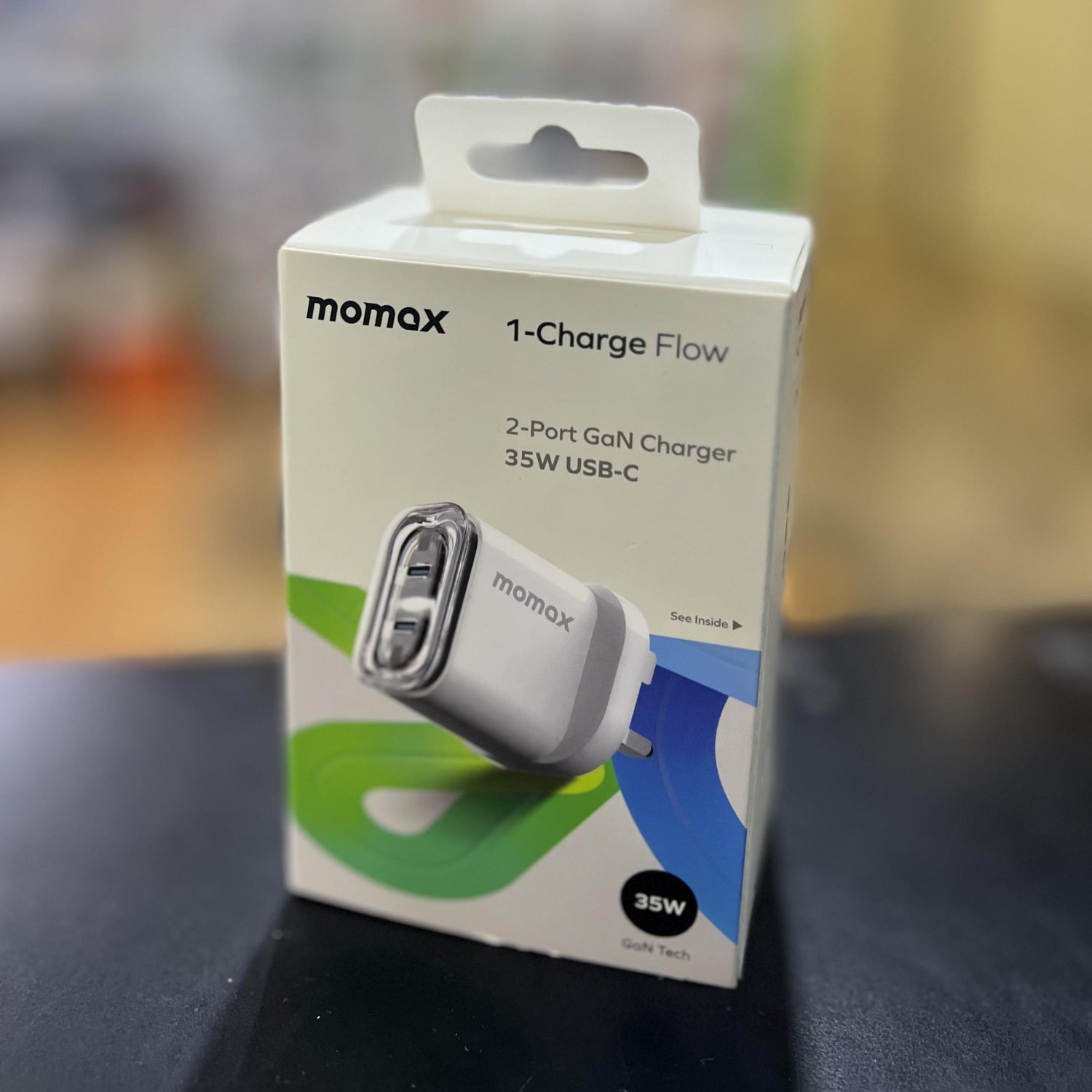 MOMAX 1-Charge Flow 2-USB C Port GaN 35W Charger