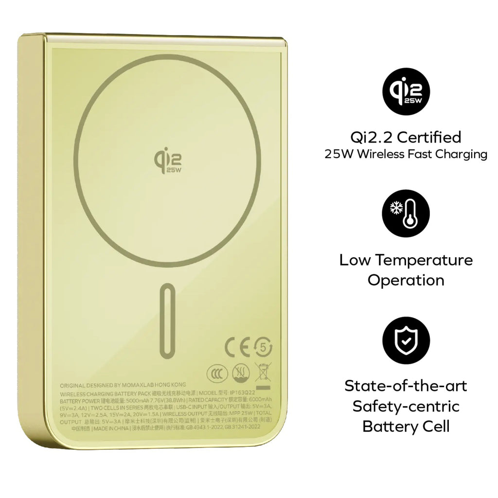 MOMAX 1-Power S.Pass² Magnetic Wireless Power Bank Qi 2.2 25W (CCC)