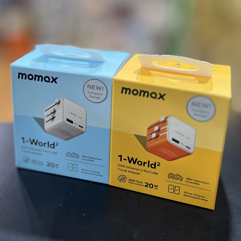 MOMAX 1-World² 20W Universal 2-Port Travel Adapter