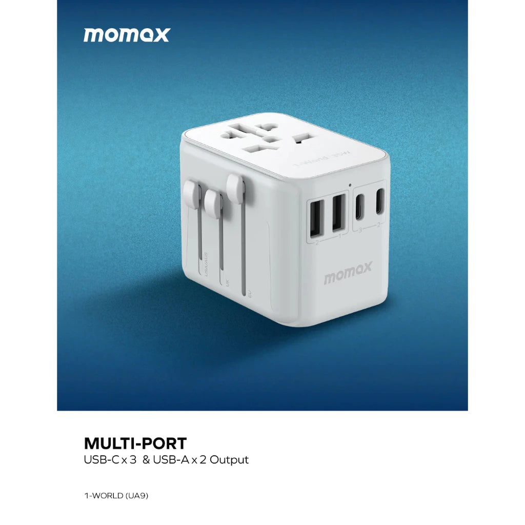 MOMAX 1-World 35W Traveller Adapter