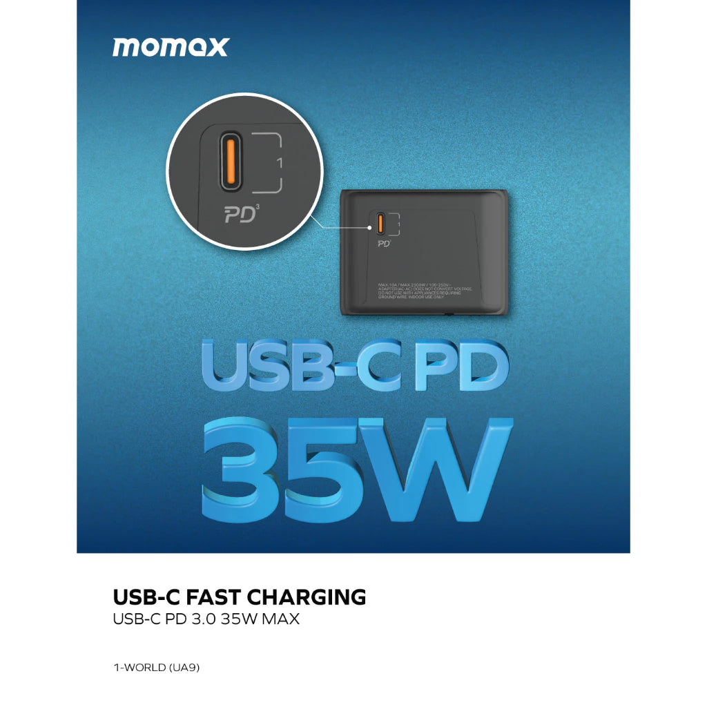 MOMAX 1-World 35W Traveller Adapter
