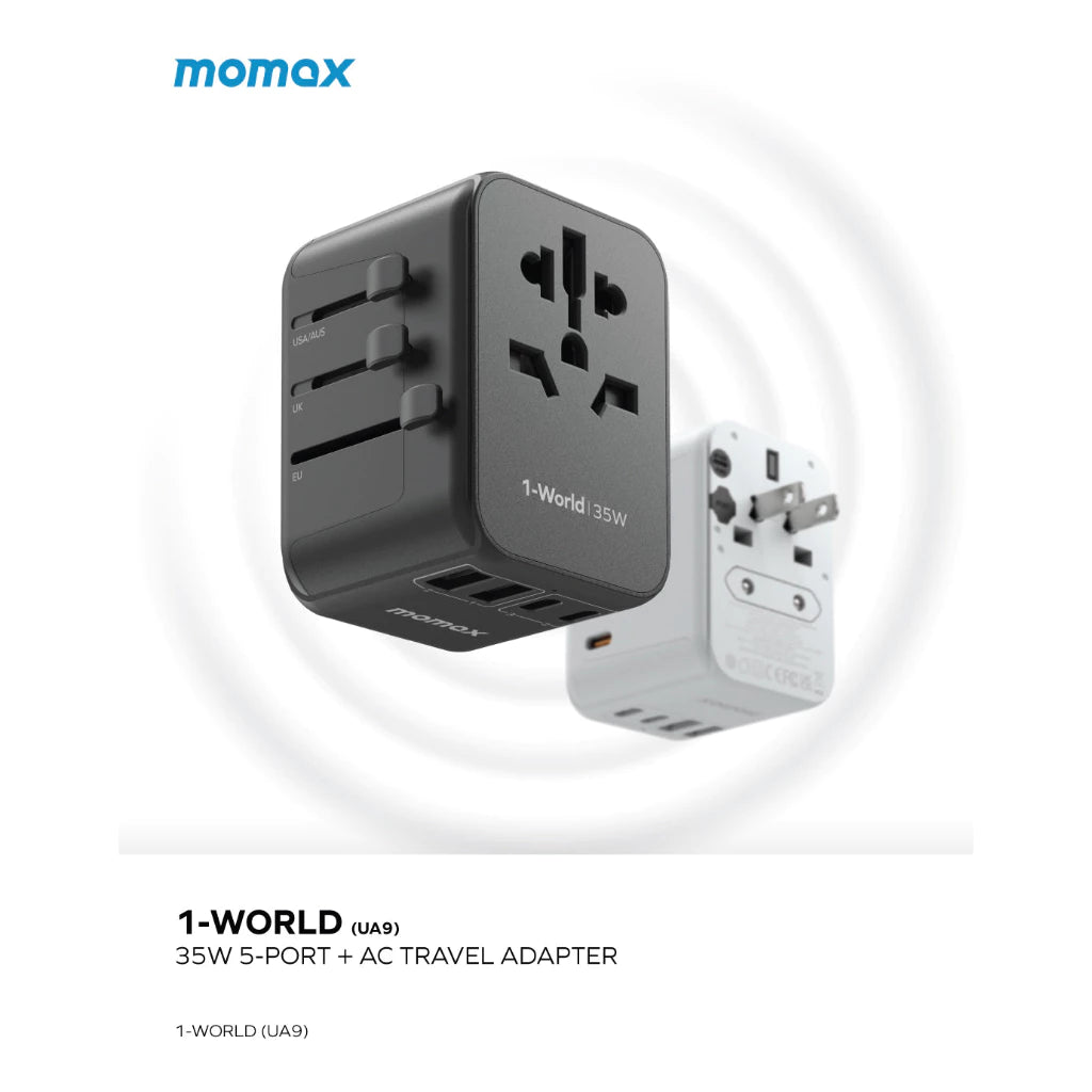 MOMAX 1-World 35W Traveller Adapter