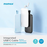 MOMAX iPower PD3 10,000 mAh Powerbank with Built-in Type C Cable (4 Colours) 1-Year Warranty