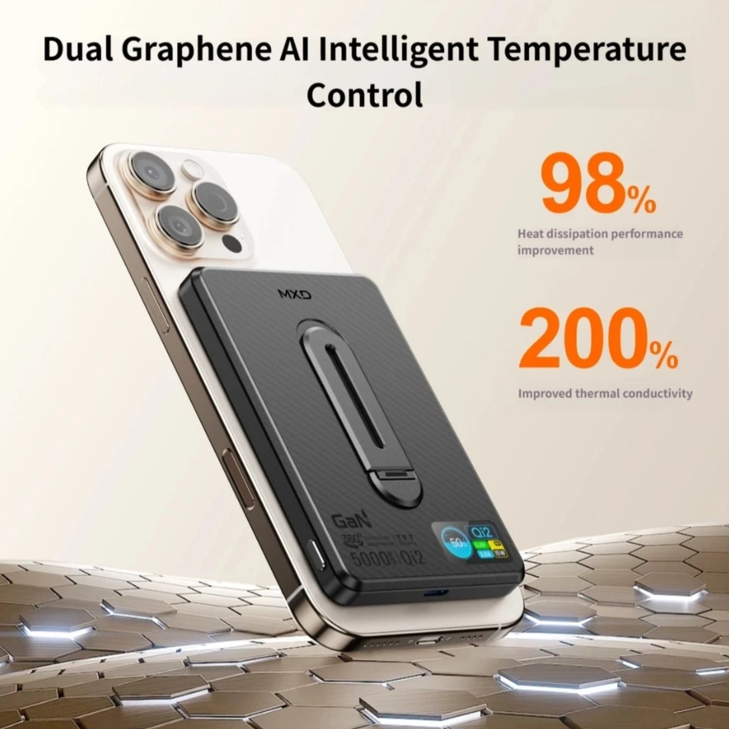 MXD IS6 (5,000 mAh) & i10Pro (10,000 mAh) Qi 2 Powerbank