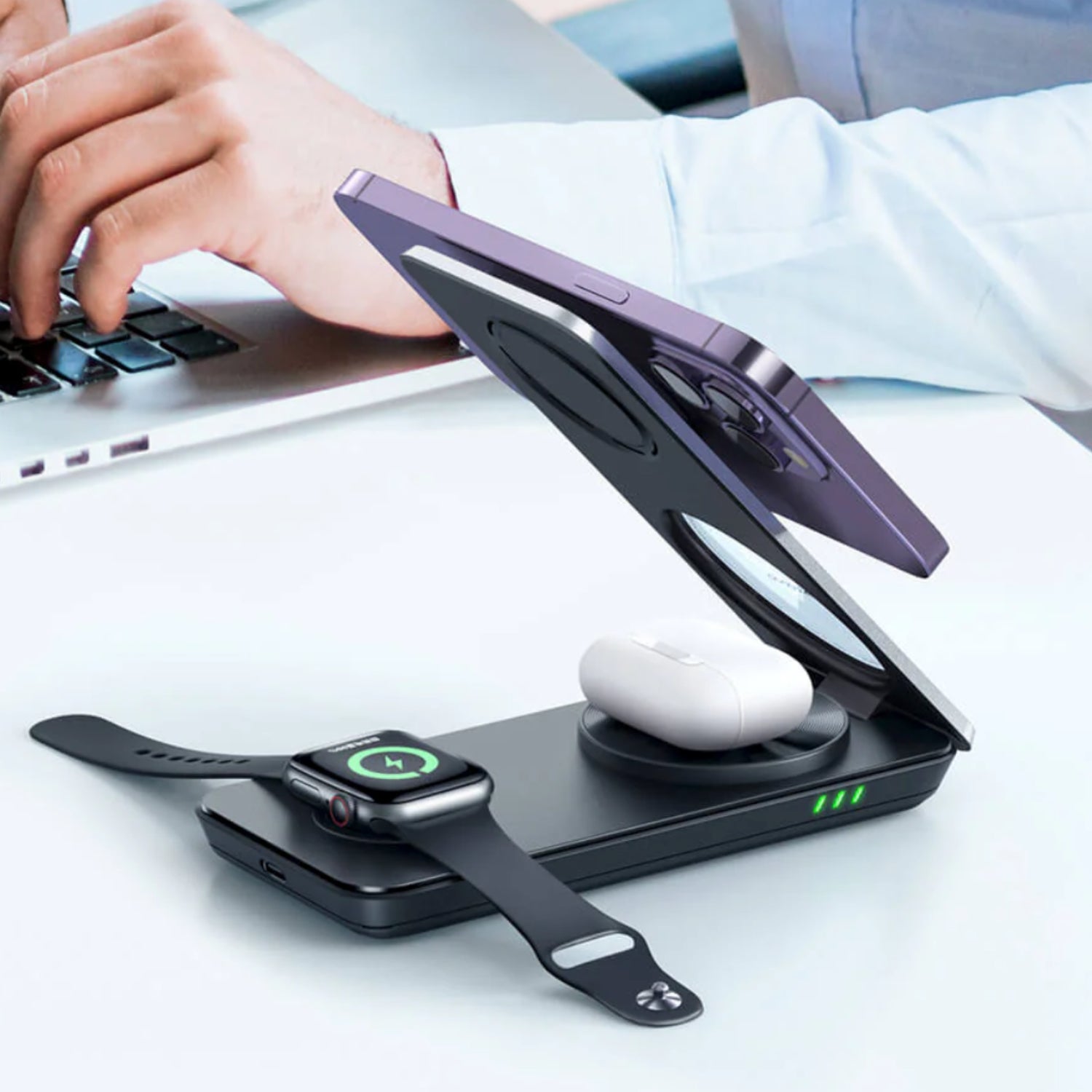 MCDODO Foldable 3 in 1 Wireless Charging Station (2 colours)