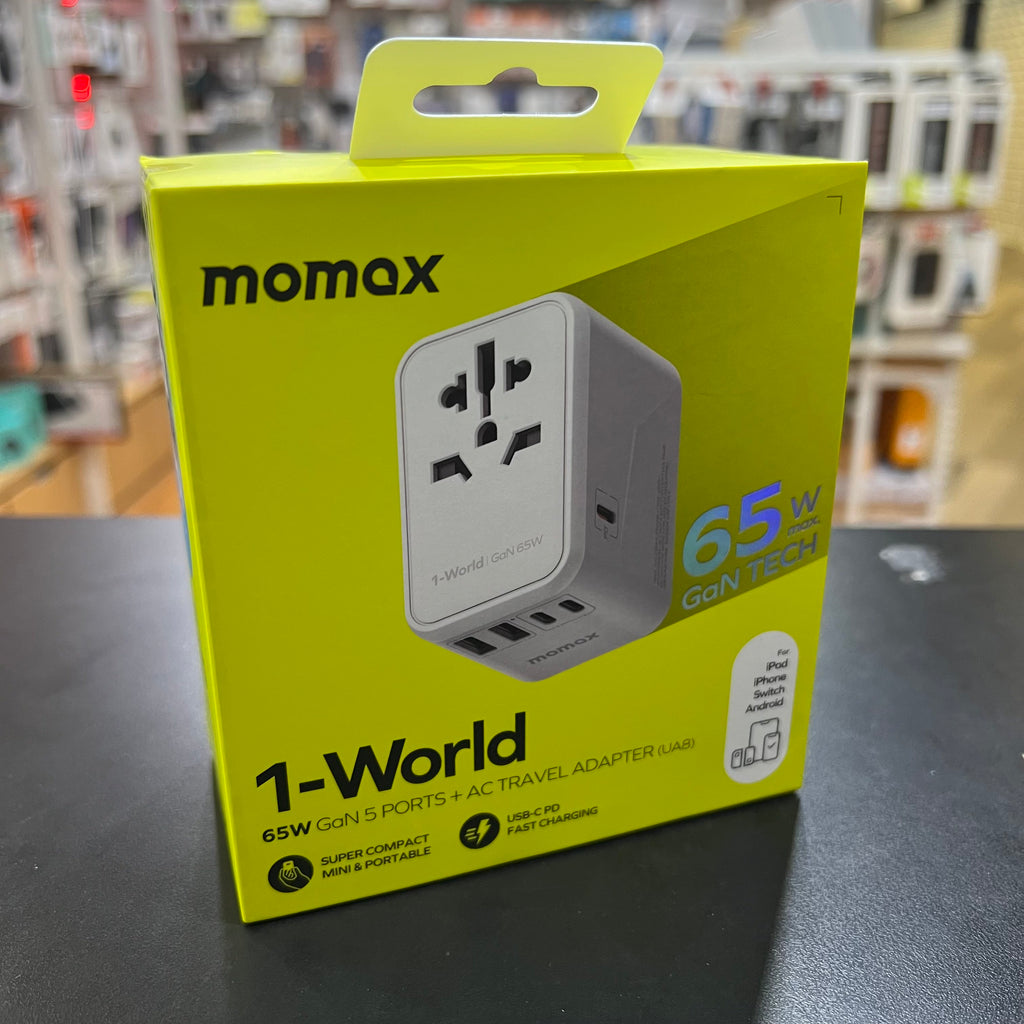 Momax 1-World 65W GaN 5-port Travel Adaptor (3 Colors)