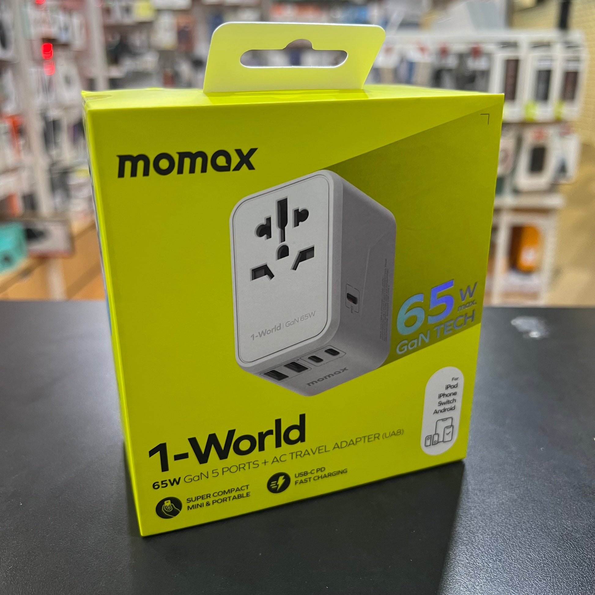 Momax 1-World 65W GaN 5-port Travel Adaptor (3 Colors)