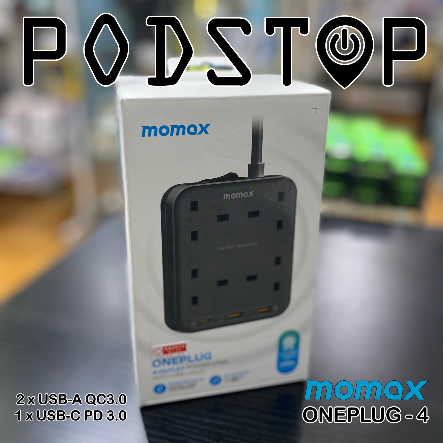 Momax OnePLUG 4-Output PD20W Extension Cord (2 Colors)