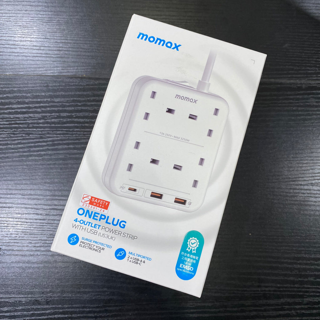 Momax OnePLUG 4-Output PD20W Extension Cord (2 Colors)