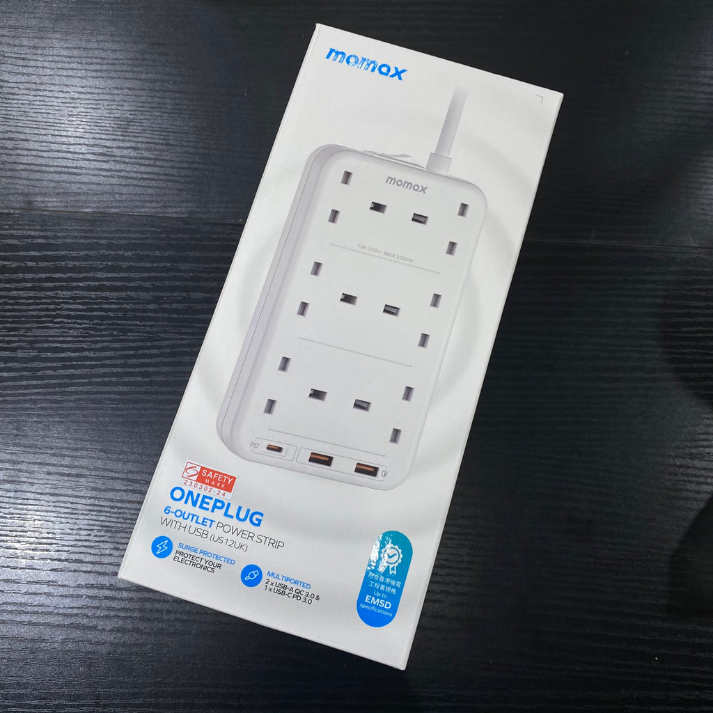 Momax OnePLUG 6-Output Extension Cord (2 Colors)