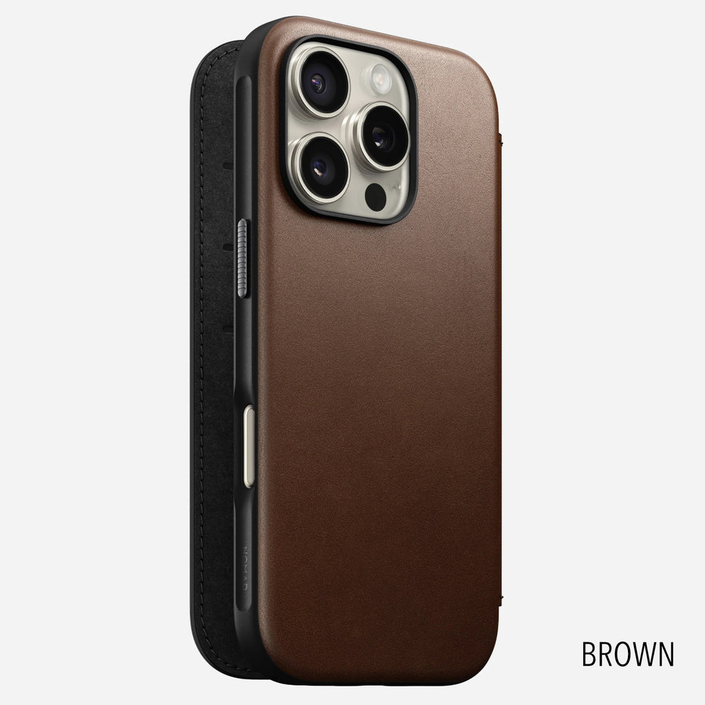 NOMAD Modern Leather Folio for iPhone 16 Pro